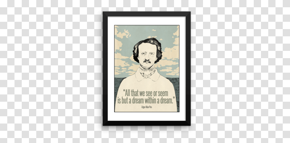 Art Edgar Allan Poe A Dream Within, Poster, Advertisement, Person Transparent Png