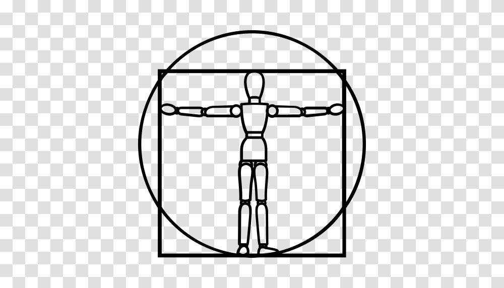 Art Golden Ratio Mannequin Proportion Vitrubio Icon, Gray, World Of Warcraft Transparent Png
