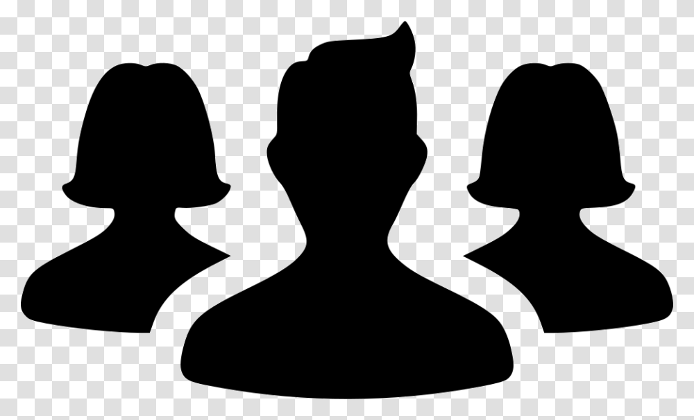Art Male And Female Group Icon, Silhouette, Stencil, Person, Human Transparent Png