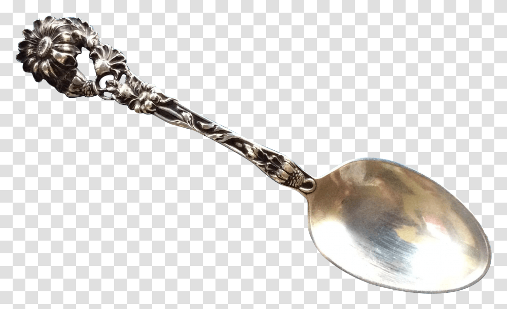 Art Nouveau Daisy Sterling Silver Spoon By Paye And Spoon, Cutlery, Wooden Spoon Transparent Png