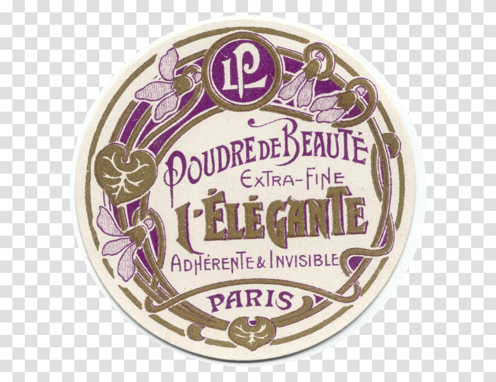 Art Nouveau Powder Label Lavender And Gold Vintage Labels Art Nouveau, Logo, Trademark, Badge Transparent Png