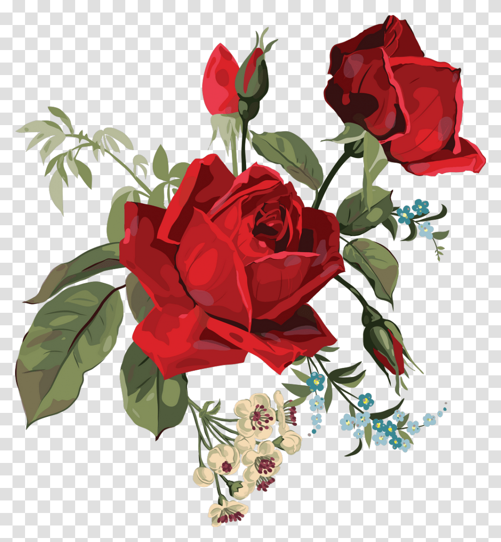 Art Rose Roses Flower Flowers Red Flowers For Invitation, Floral Design, Pattern, Plant Transparent Png