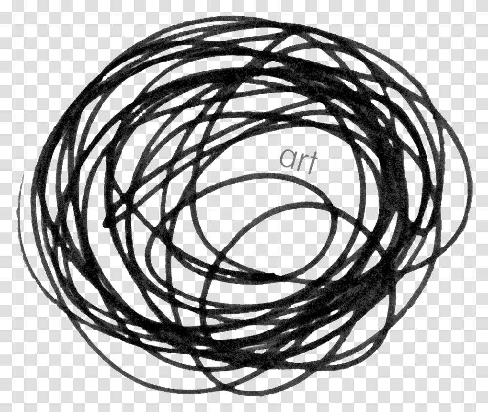 Art Scribble Circle, Wire, Barbed Wire, Sphere, Helmet Transparent Png