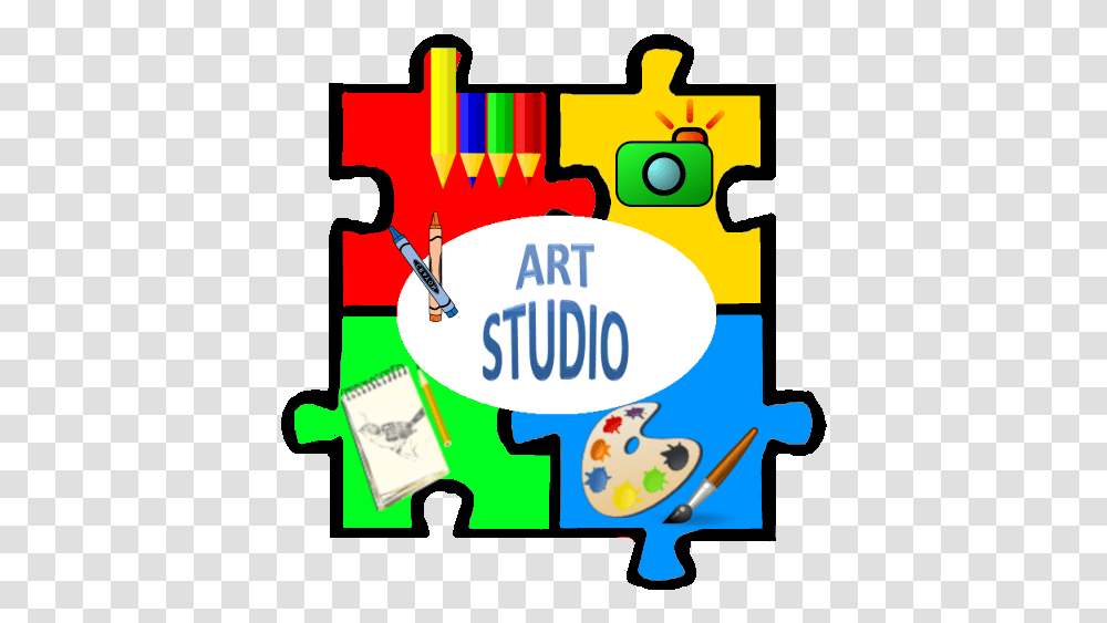 Art Studio Draw Sketch Art Studio Clip Art, Text, Game, Graphics, Jigsaw Puzzle Transparent Png