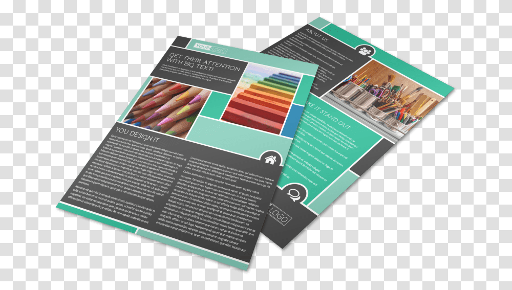 Art Supplies Flyer Template Preview Elite Lawn Care, Poster, Paper, Advertisement, Brochure Transparent Png