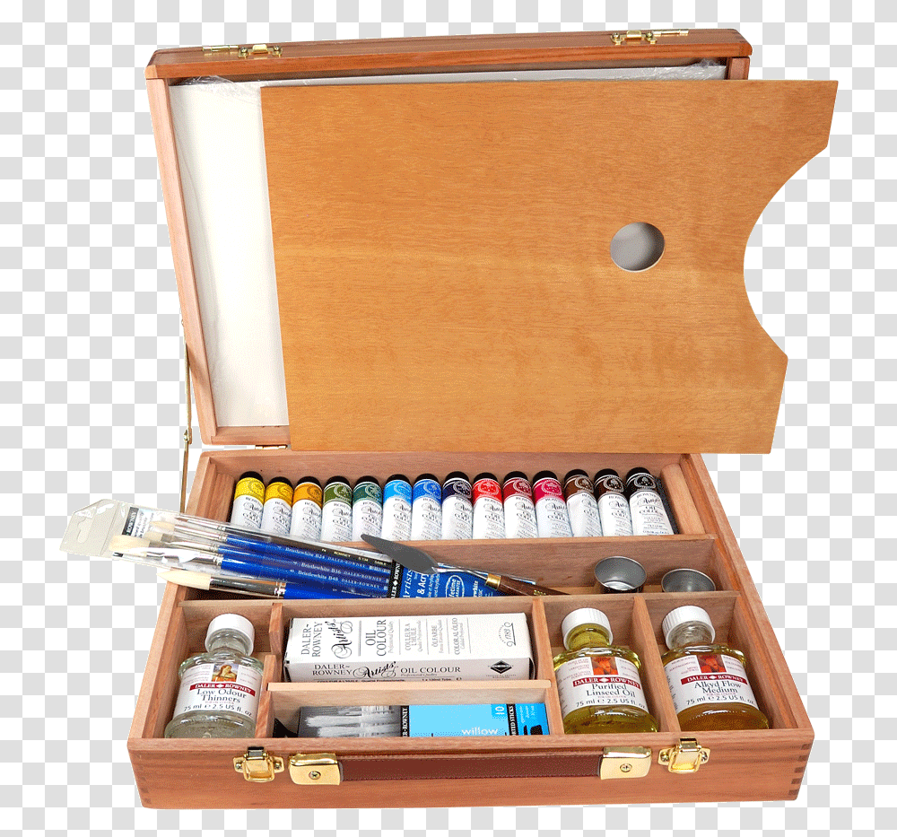 Art Supplies Oil Paint, Box, Furniture, Cabinet, Drawer Transparent Png