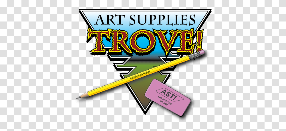 Art Supplies Trove Horizontal, Rubber Eraser, Text, Baseball Bat, Team Sport Transparent Png