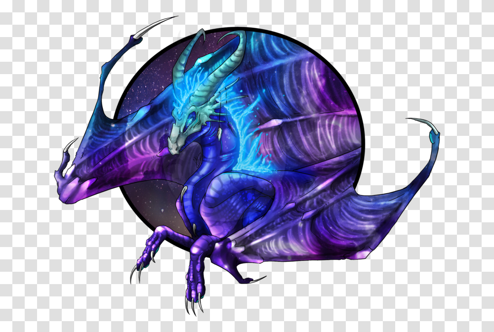 Art Trade Lucidious By Dark Spine Dragon D6hjgx6 Purple And Blue Dragon, Pattern, Fractal, Ornament Transparent Png