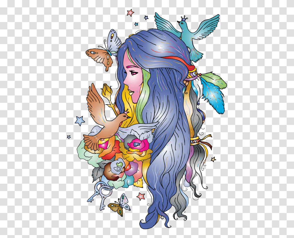 Artangelsupernatural Creature Illustration, Floral Design, Pattern, Drawing Transparent Png