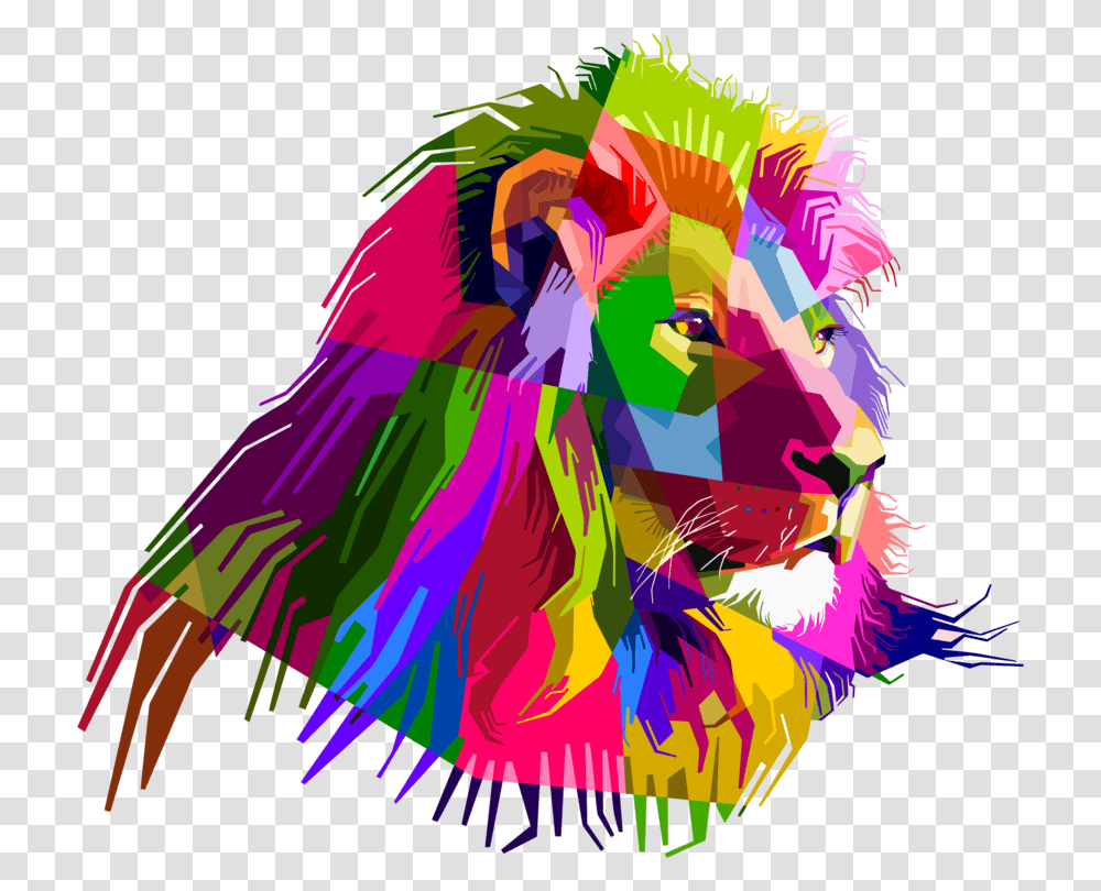 Artbig Catscarnivoran Iphone Wallpaper Colorful Lion, Modern Art, Dye, Floral Design Transparent Png