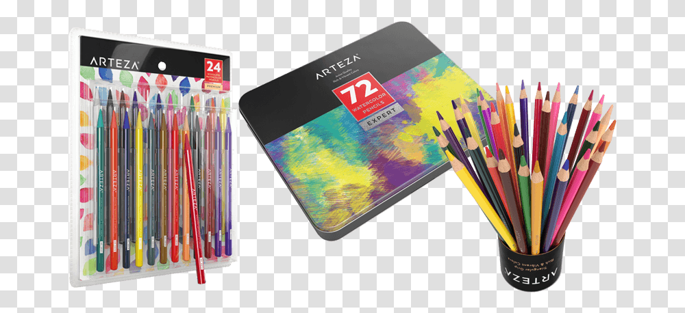 Arteza Watercolor Pencils For Artists Review Videos Arteza Watercolour Pencils Uk, Text, Pencil Box Transparent Png