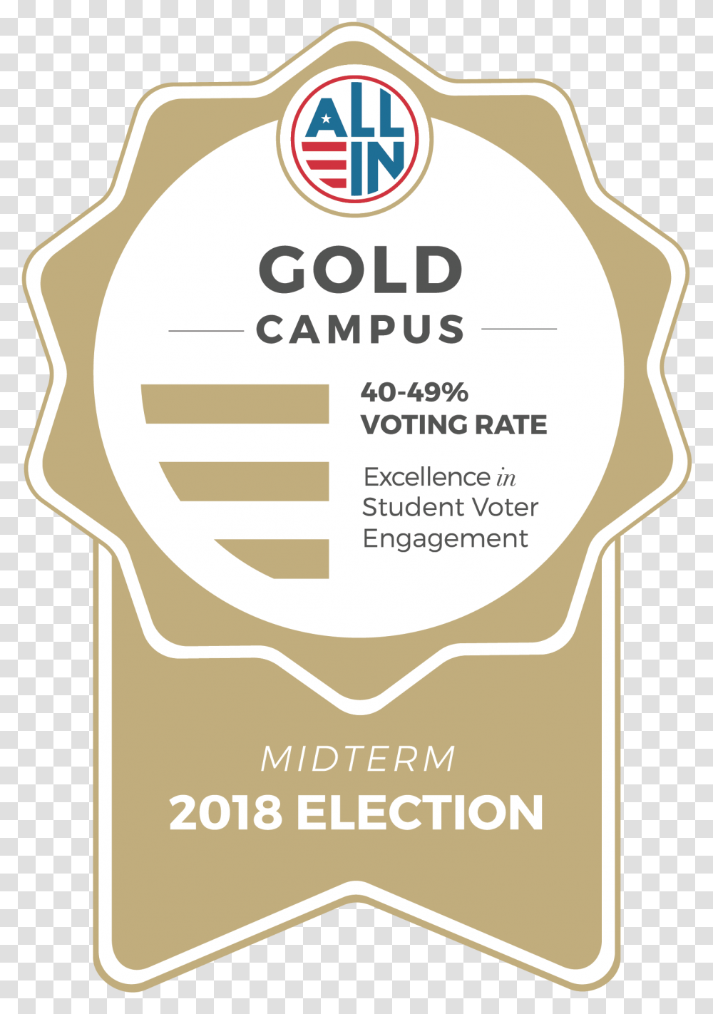 Articles Voter Engagement Seal Awarded - Mount Saint Mary's Label, Advertisement, Poster, Flyer, Paper Transparent Png