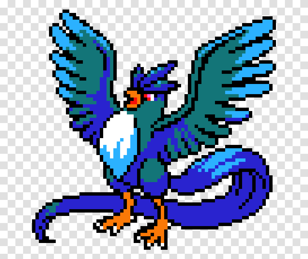 Articuno Minecraft Pixel Art, Eagle, Bird, Animal, Rug Transparent Png