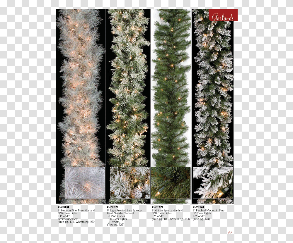 Artificial Christmas Garlands Christmas Tree, Plant, Ornament, Collage, Poster Transparent Png