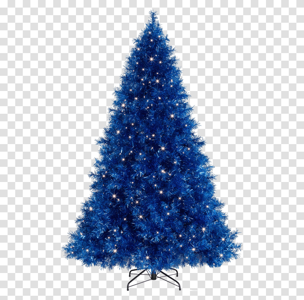 Artificial Christmas Tree Christmas Tree Blue Tinsel Christmas Tree, Ornament, Plant, Pine Transparent Png