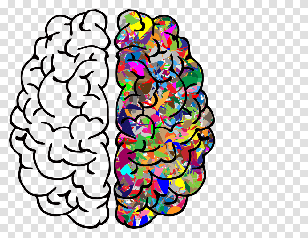 Artificial Intelligence Left Brain Right Brain, Graphics, Modern Art, Paper, Confetti Transparent Png