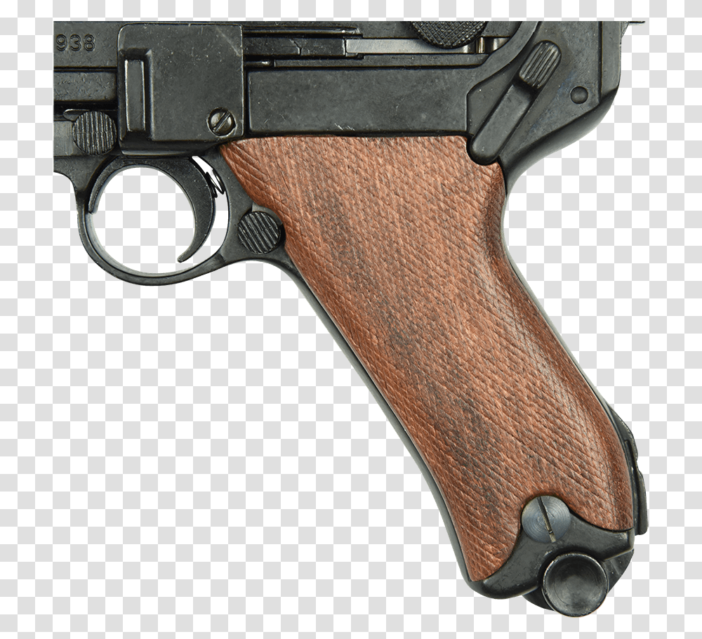 Artillery P08 Luger Pistol With Wood Grips Starting Pistol, Gun, Weapon, Weaponry, Axe Transparent Png