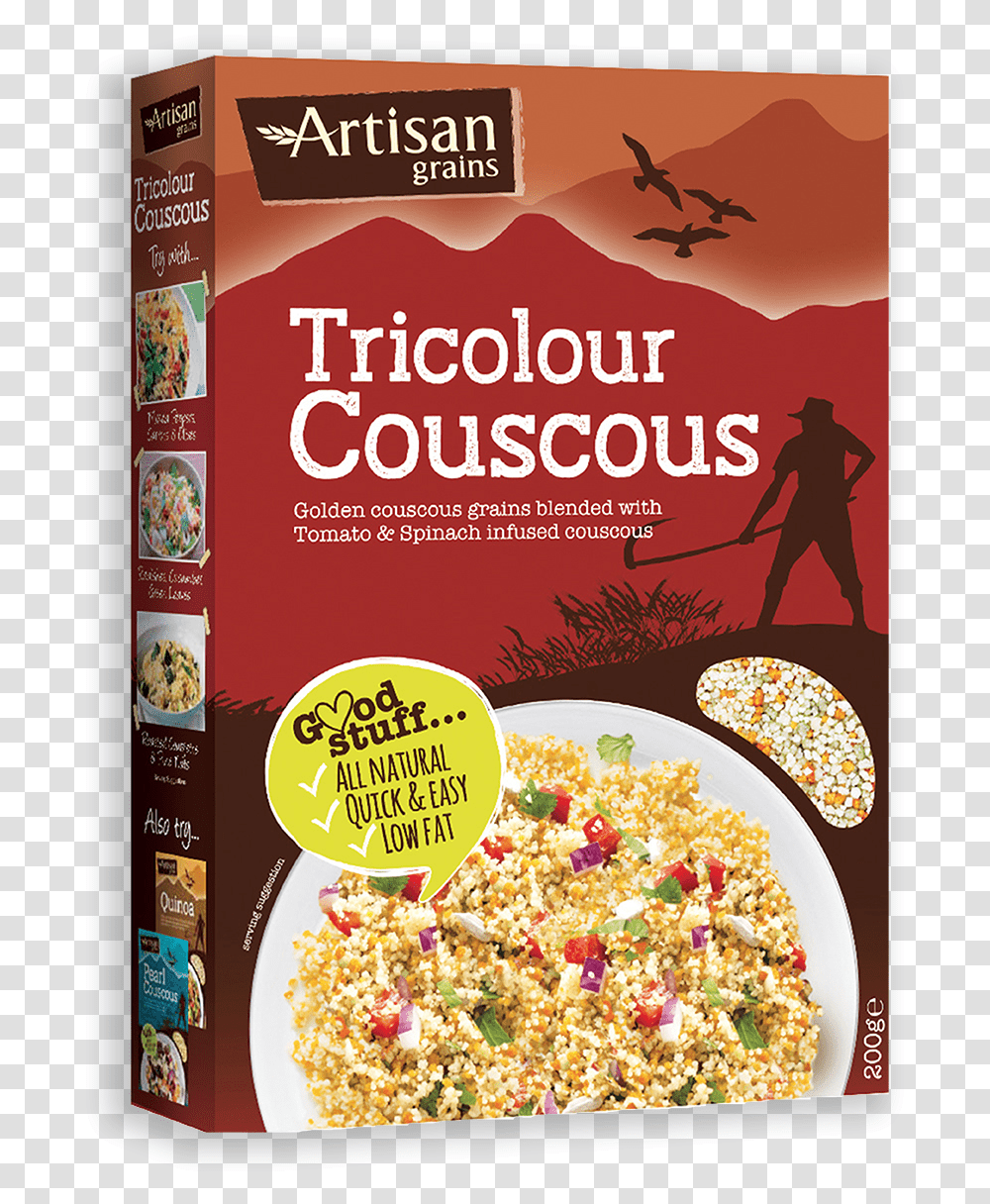 Artisan Grains Download Artisan Grains Tricolour Couscous, Person, Food, Paper, Flyer Transparent Png