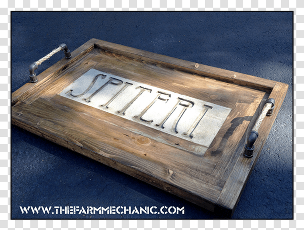 Artisan Serving Tray With Personalized Concrete Inlay Plywood, Furniture, Box, Bench, Drawer Transparent Png