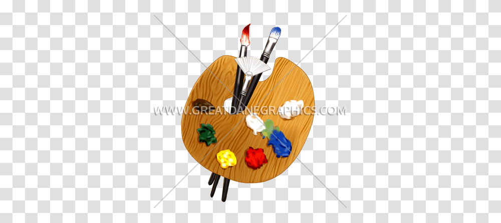 Artist Palette Production Ready Artwork For T Shirt Printing, Paint Container, Arrow, Lamp Transparent Png