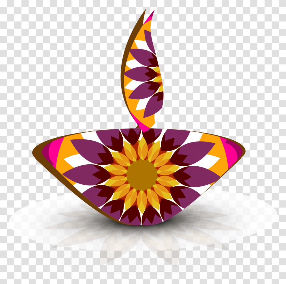 Artistic Diwali Diyas, Lamp, Fire, Flame Transparent Png