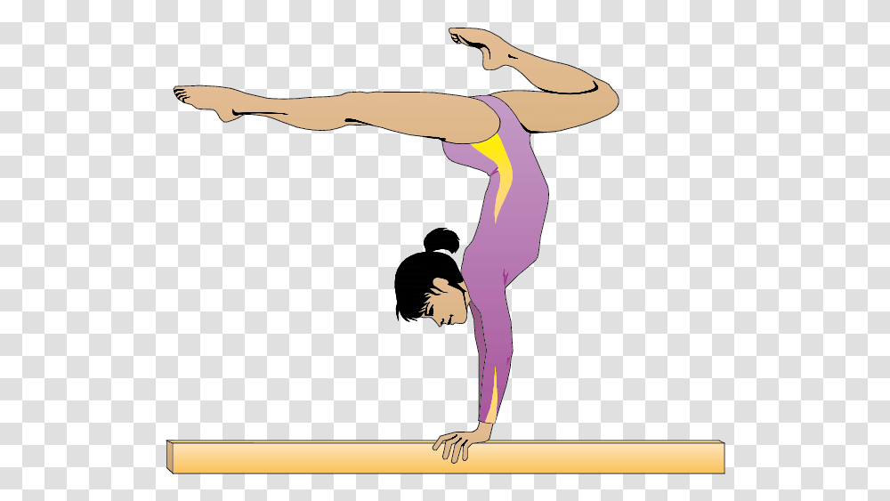 Artistic Gymnastics Fitness Centre Clip Art Clip Art Gymnast On Beam, Acrobatic, Person, Human, Sport Transparent Png