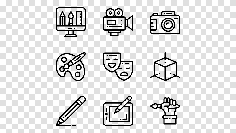 Artistic Studio Hand Drawn Social Media Icons, Gray, World Of Warcraft Transparent Png