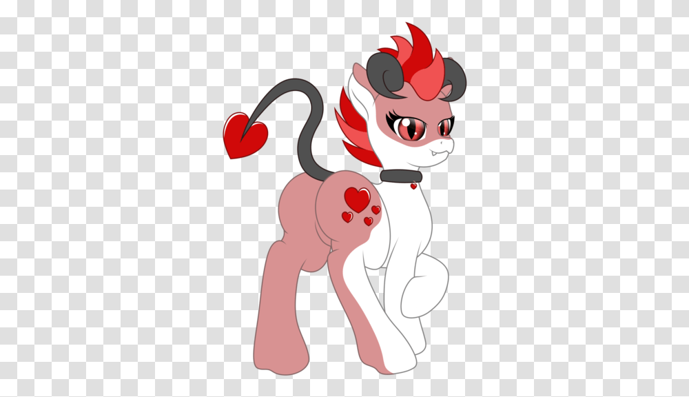 Artistmewio Collar Demon Horns Female Heart Anime Guy With Devil Horns, Animal, Toy, Mammal, Pet Transparent Png