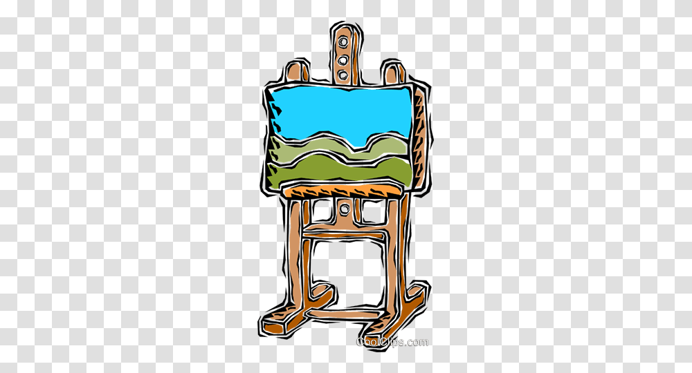 Artists Easel With Canvas Royalty Free Vector Clip Art, Architecture, Building, Furniture Transparent Png