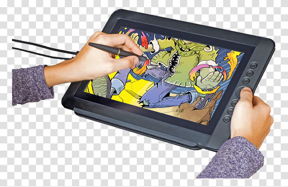 Artisul D13, Computer, Electronics, Tablet Computer, Person Transparent Png