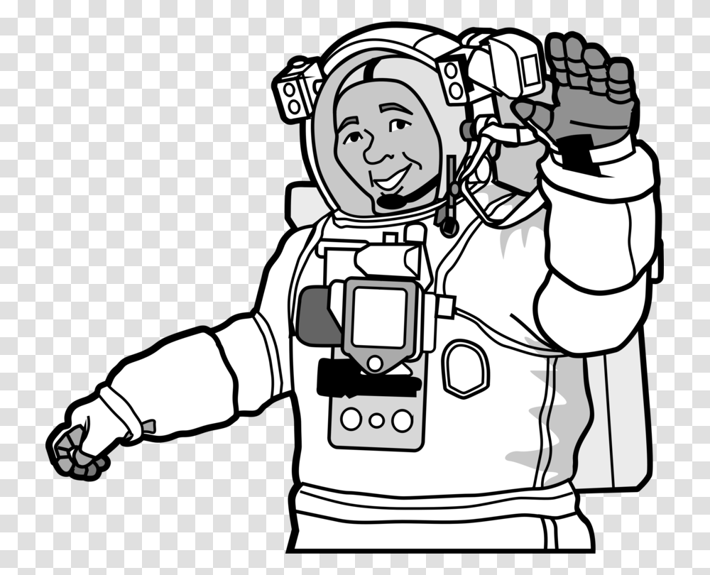 Artmonochrome Photographyhead Astronaut Clipart Black And White, Person, Human Transparent Png