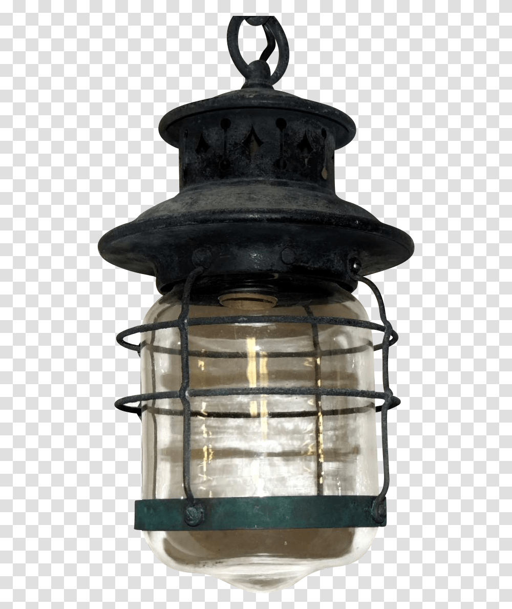 Arts And Crafts Lantern Hanging Light Fixture Rewired Ceiling Fixture, Helmet, Apparel, Jar Transparent Png
