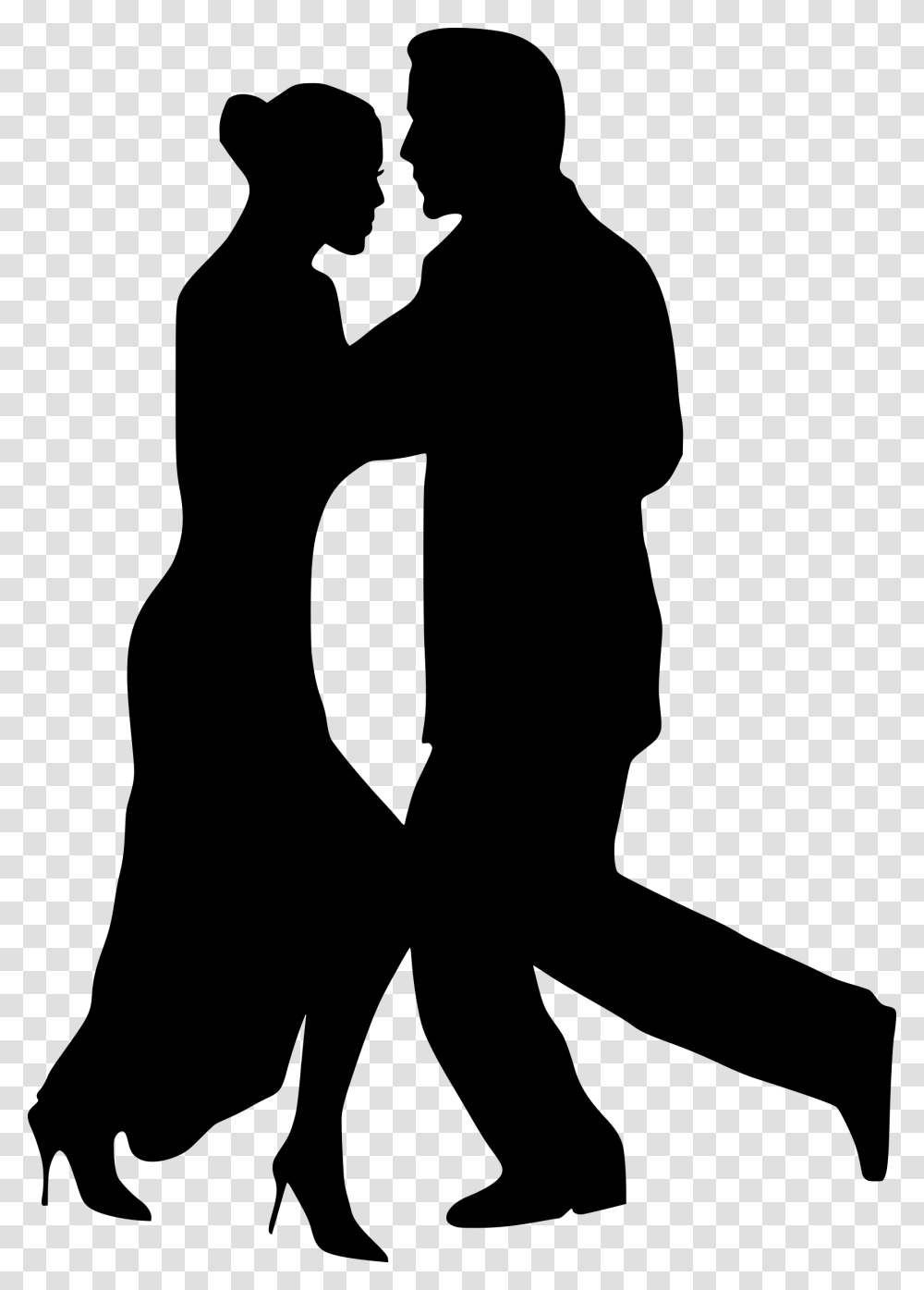 Artsalsa Danceperforming Artsballroom Dancelatin 2 People Dancing Silhouette, Gray, World Of Warcraft Transparent Png