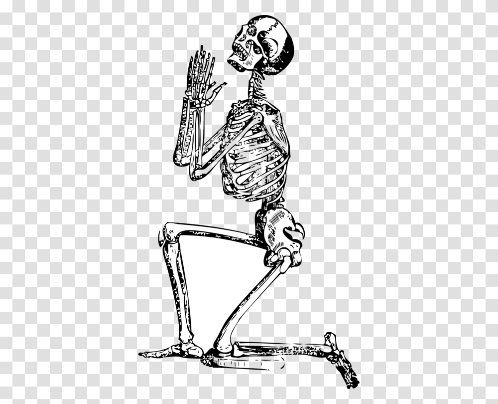 Artskeletonshoe Praying Skeleton Vector, Person, Human, People, Drawing Transparent Png