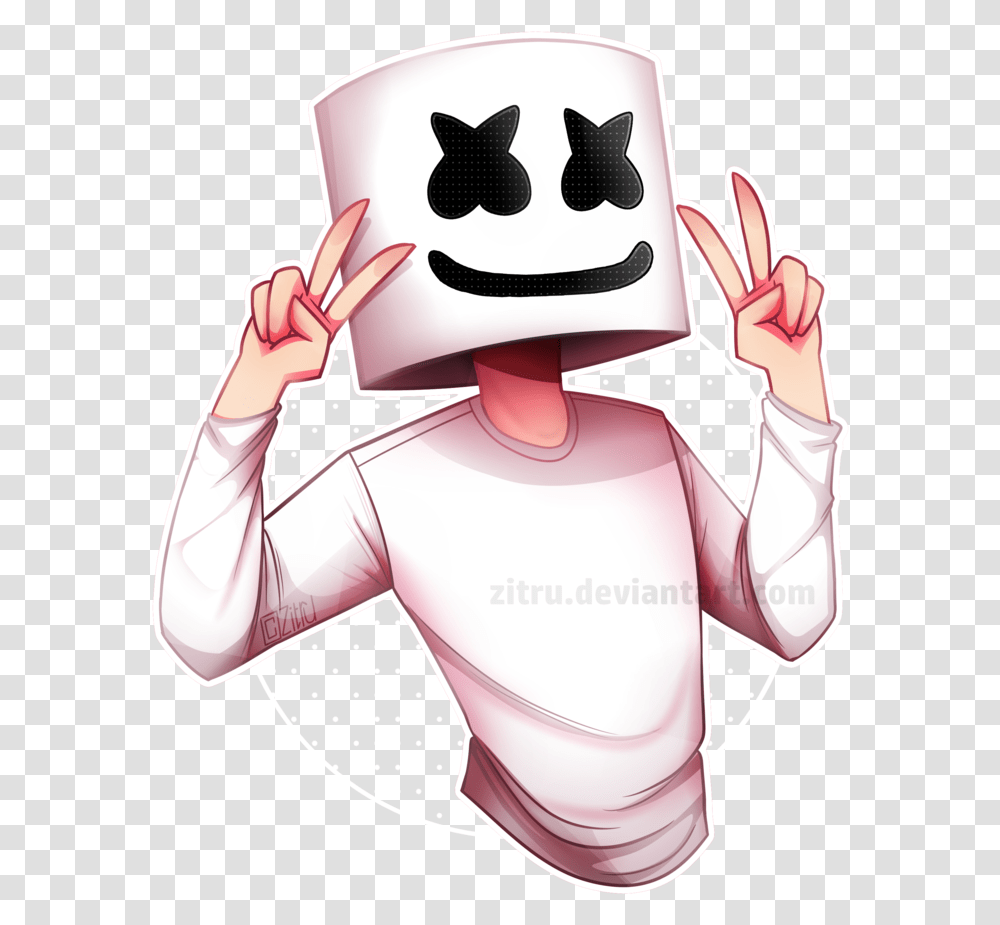 Artwork Marshmallow Clipart Dj T Shirt Roblox Marshmello, Label, Text, Sticker, Comics Transparent Png