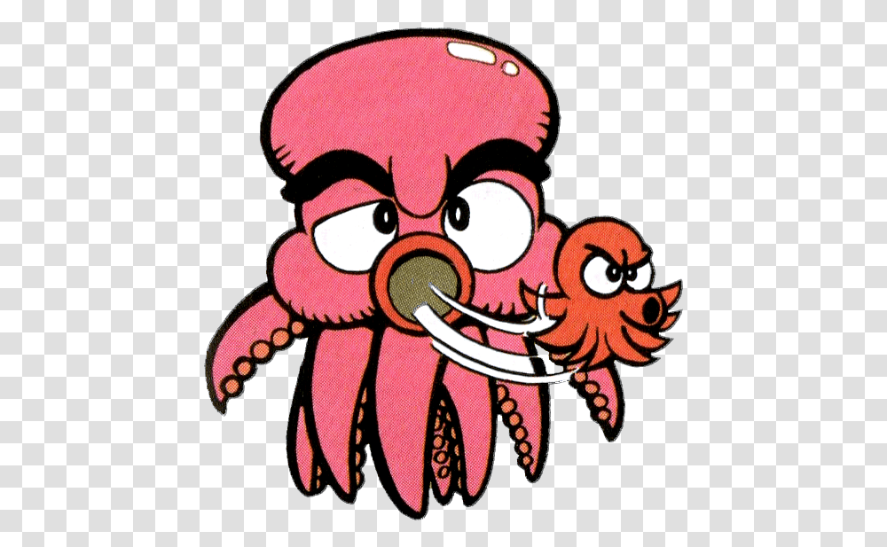 Artwork Octopus Super Mario Land 2 Octopus, Doodle, Drawing, Animal Transparent Png