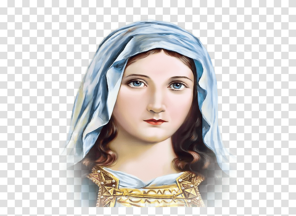 Artworkfashion Accessorylong Hairfashion Illustrationfictional Mother Mary September, Face, Person, Female Transparent Png