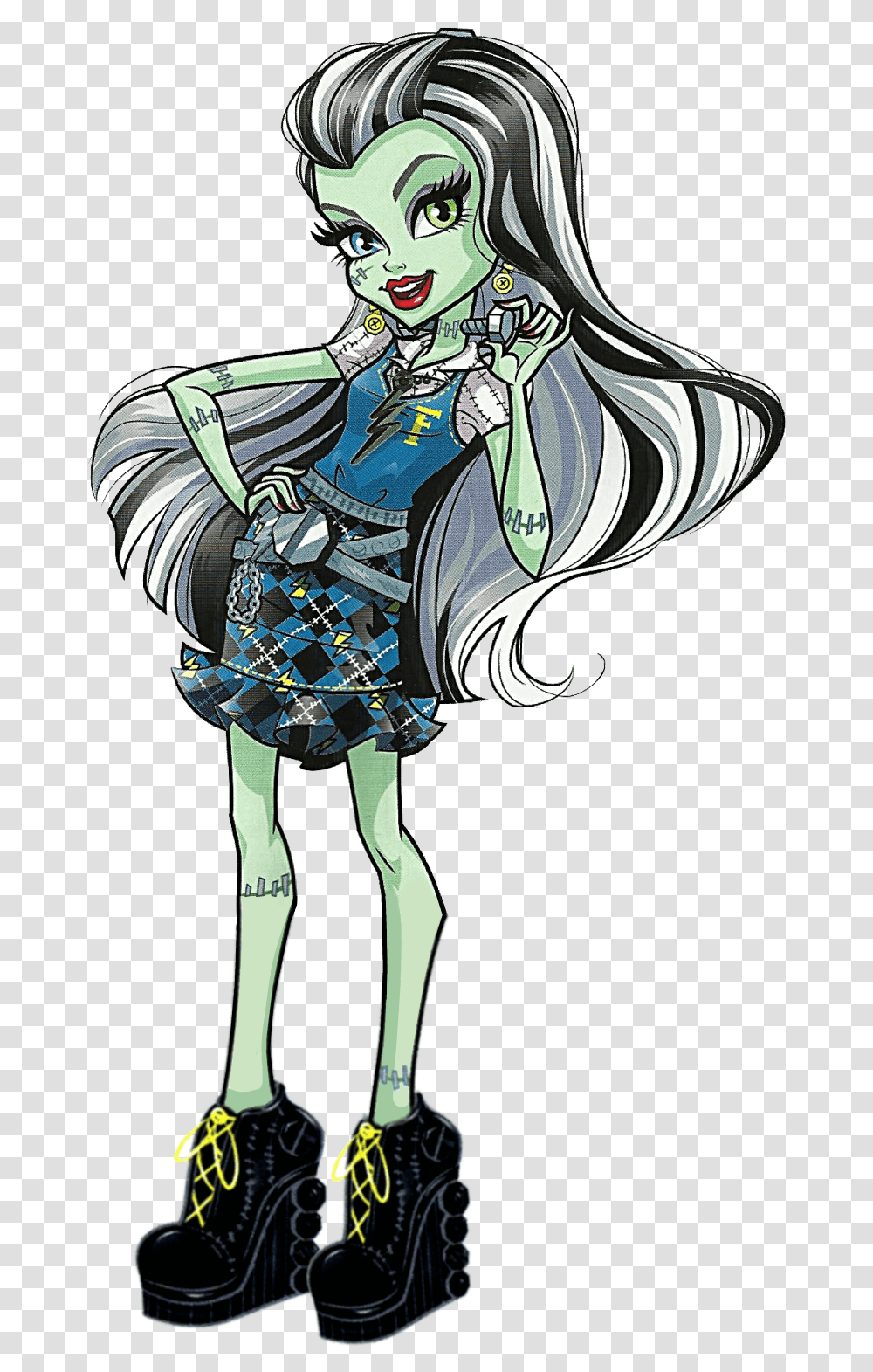 Artworkpng De Frankie Stein Monster High Ghoul Squad Dolls, Person, Human, Sweets, Food Transparent Png