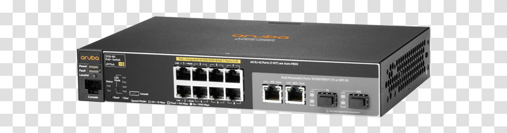 Aruba 2530 8g Poe Switch, Hub, Hardware, Electronics, Scoreboard Transparent Png