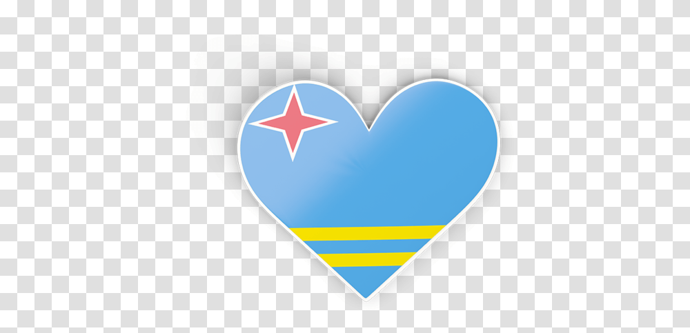Aruba Flag Images Aruba Heart Flag, Star Symbol, Triangle Transparent Png