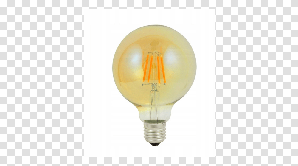 Arwka Led E27 4w G95 Filament Retro Edison Amber Incandescent Light Bulb, Lamp, Lightbulb Transparent Png