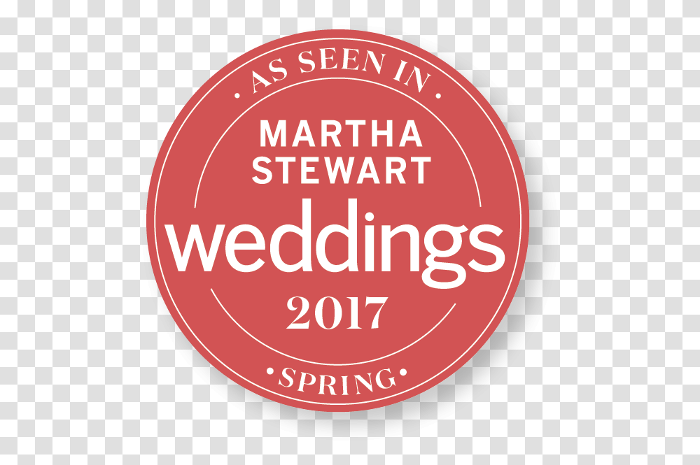 As Seen In Martha Stewart Weddings 2017 Spring Circle, Label, Logo Transparent Png