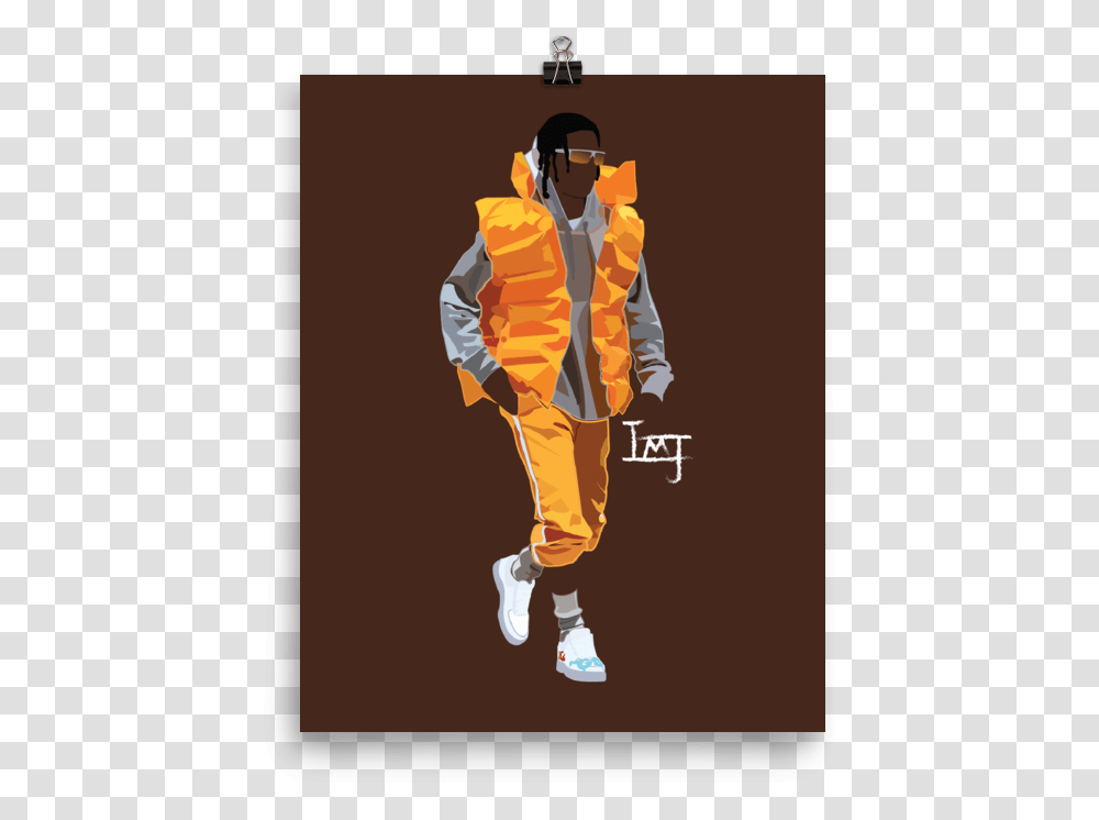 Asap Rocky 8x11 Print Workwear, Clothing, Apparel, Coat, Person Transparent Png