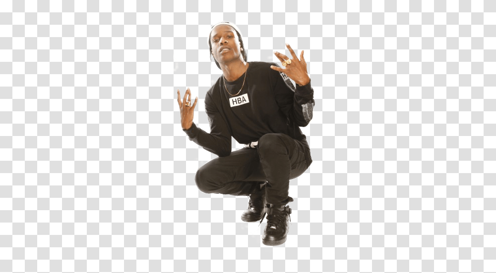 Asap Rocky Ap Rocky Wearing Hba, Clothing, Person, Sleeve, Long Sleeve Transparent Png