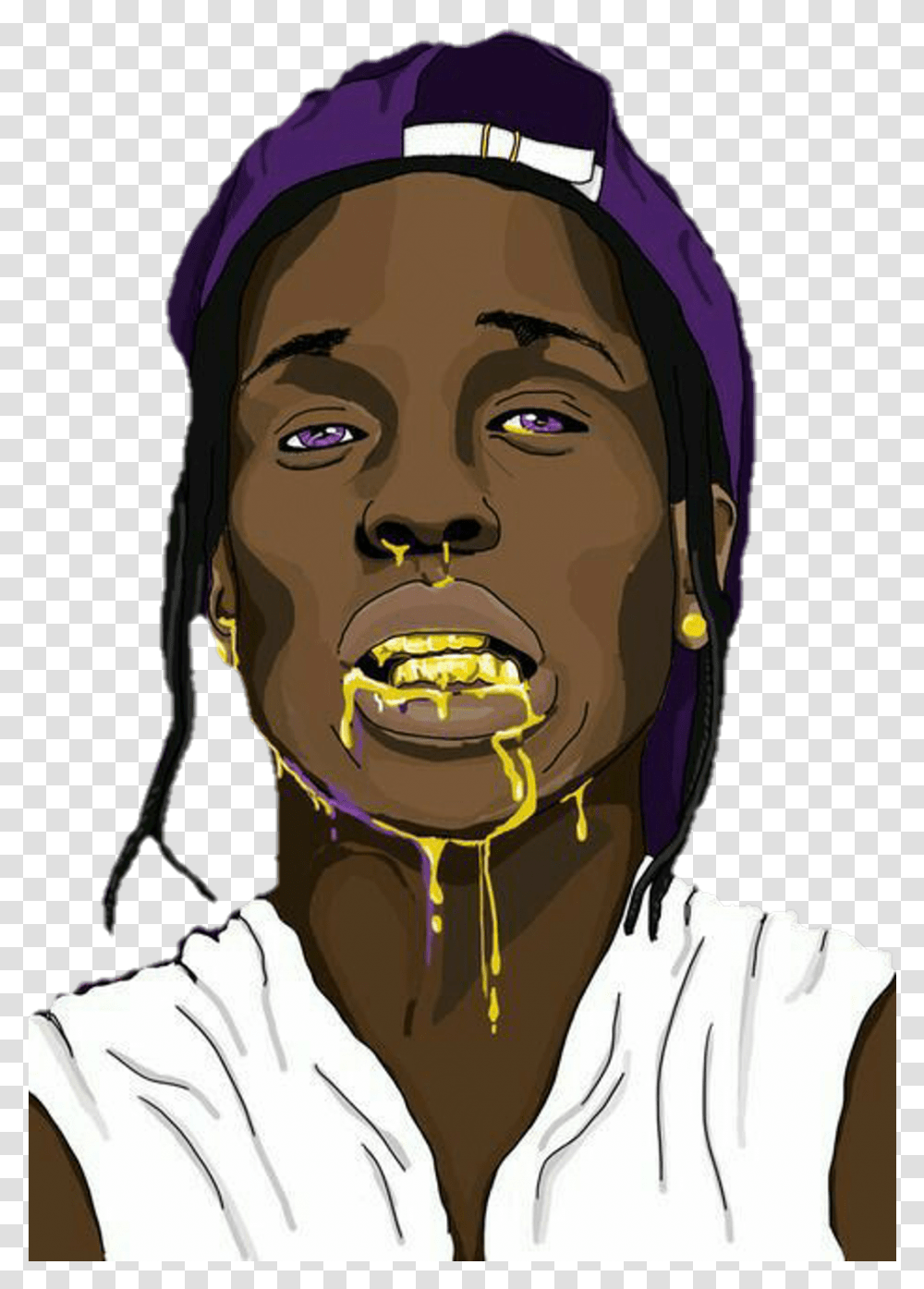 Asap Rocky Cartoon Drawing Asap Rocky Cartoon, Teeth, Mouth, Lip, Face Transparent Png