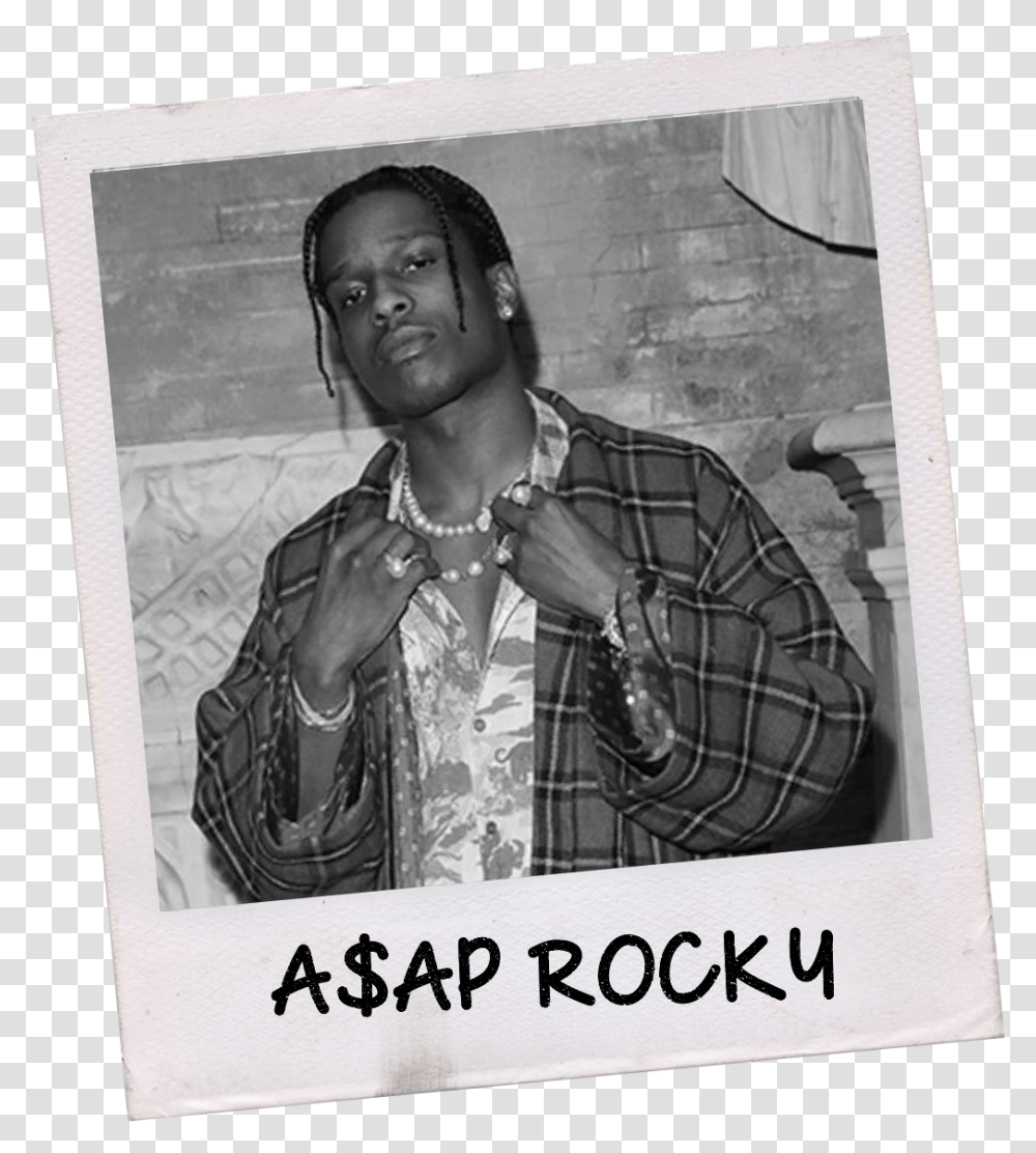 Asap Rocky - Sarah Loves Data Black And White Asap Rocky Poster, Person, Text, Face, Advertisement Transparent Png