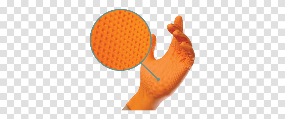 Asap Tgrip Orange Nitrile Multipurpose Gloves Dot, Sponge, Person, Human Transparent Png