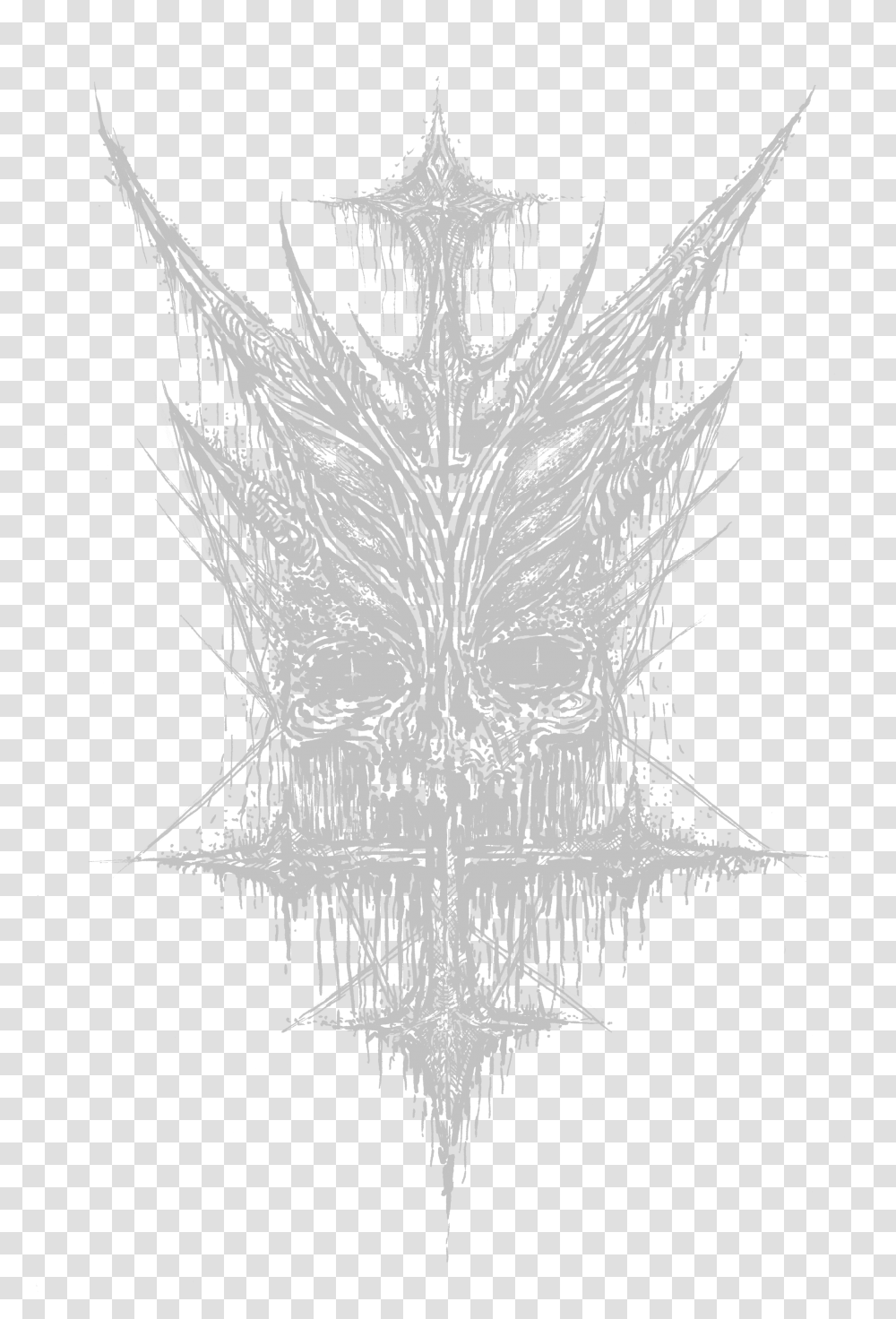 Ascended Dead Sigil Sketch, Spider Web, Emblem, Stencil Transparent Png