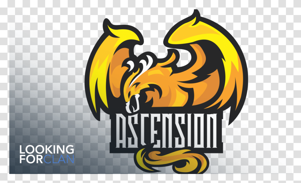 Ascension Esports Looking For Clan Language, Dragon, Text, Fire, Flame Transparent Png