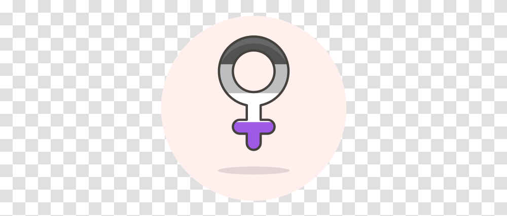 Asexual Female Sign Free Icon Of Lgbt Dot, First Aid, Text, Symbol, Disk Transparent Png